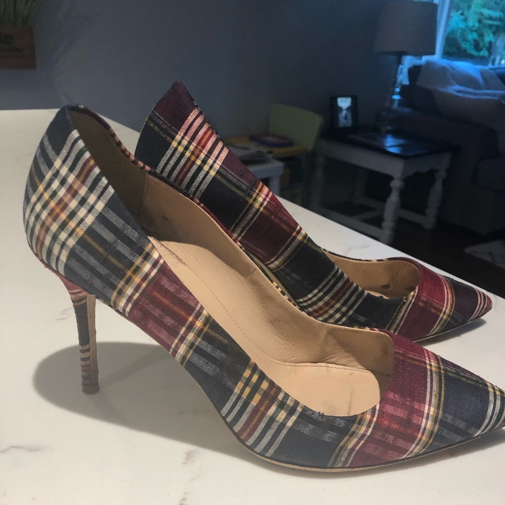 Plaid JCrew pumps